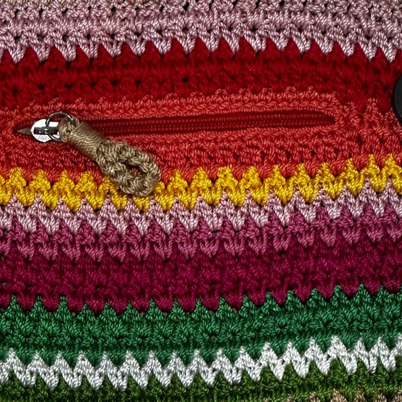The Sak Rainbow Woven Crossbody Handbag Purse Bag NWT Beach Stripped Classic - Picture 3 of 5